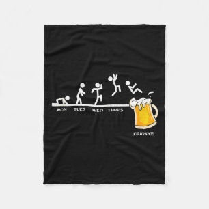 Thursday Friday Beer - Week Monday To Friday Tank Fleece Blanket