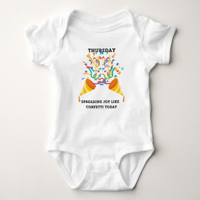 "Thursday Spreading Joy T-Shirt Baby Bodysuit (Front)