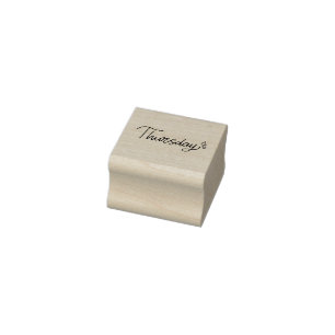 Thursday Weekday Journal Design Rubber Stamp