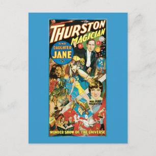 Thurston & Daughter Jane Magician Advertising Postcard