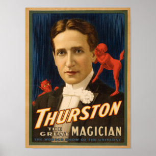 Thurston, Devil telling him secrets Magic Poster