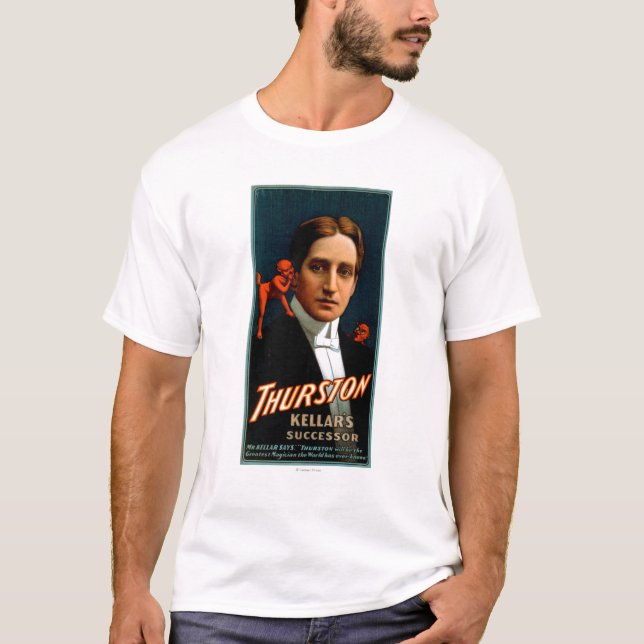Thurston, Devil telling him secrets Magic T-Shirt (Front)