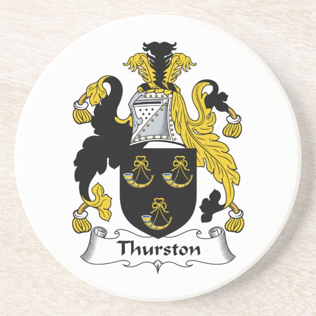 Thurston Family Crest Coaster (Front)
