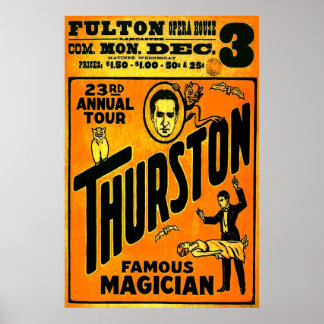 Thurston, Famous Magician 23rd annual tour. Poster