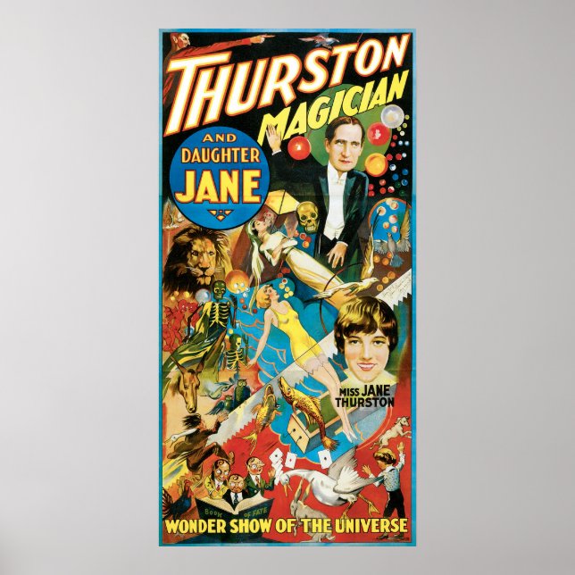 Thurston The Great Magician & Daughter Jane Poster (Front)