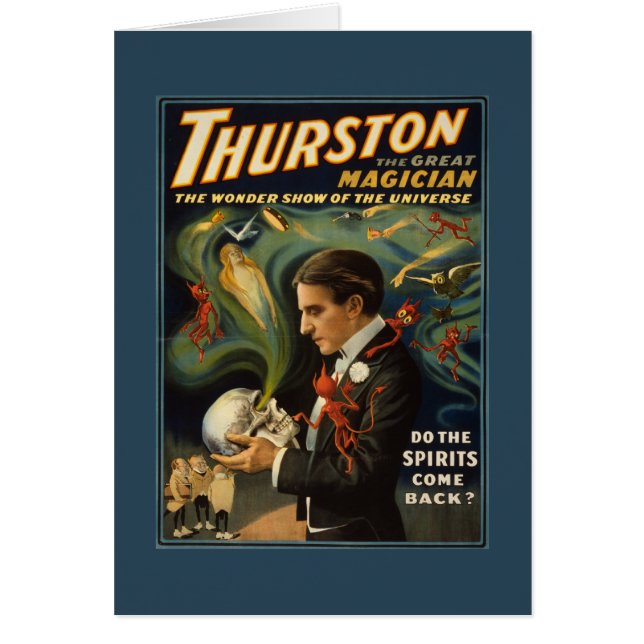 Thurston the Great Magician Holding Skull Magic (Front)