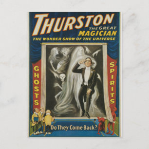 Thurston The Great Magician Vintage Advertisement Postcard
