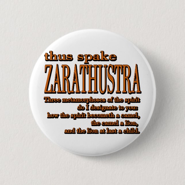 Thus Spake Zarathustra 6 Cm Round Badge (Front)