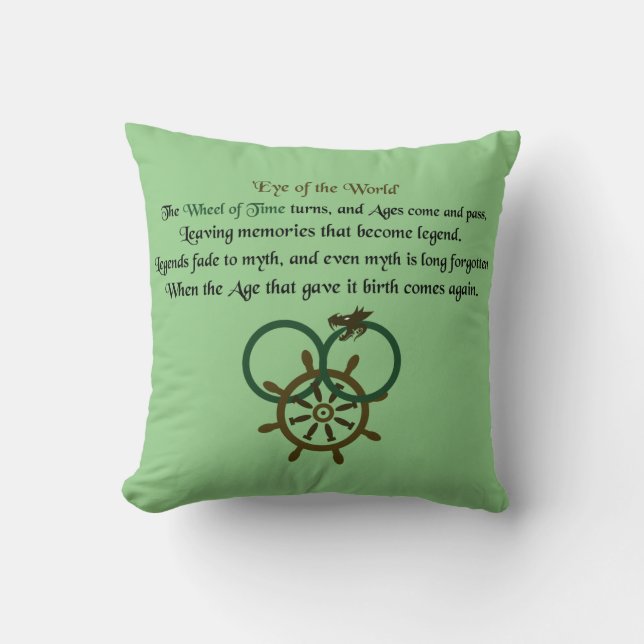 Thus Spins the Wheel of Time Cushion (Front)