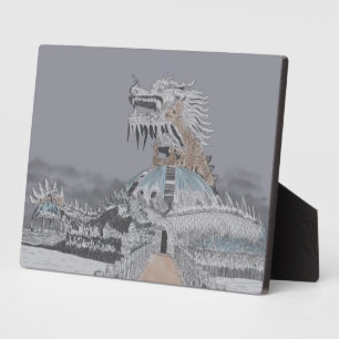 Thuy Tien Lake Abandoned Water Park Illustration Plaque