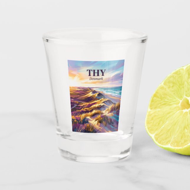 Thy National Park Denmark Shot Glass (Front)