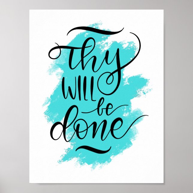 Thy will be done - Christian lettering Poster (Front)