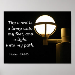 Thy Word a Lamp - Psalms quote Art Print