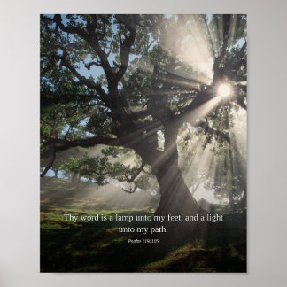 Thy Word Is a Lamp — Psalm 119:105 Art Poster