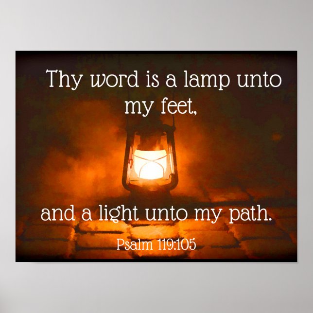 Thy word is a lamp unto my feet Inspirational Poster (Front)