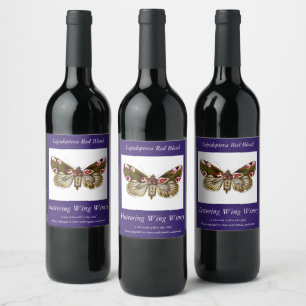 Thyatira batis - The Peach Blossom Moth Wine Label