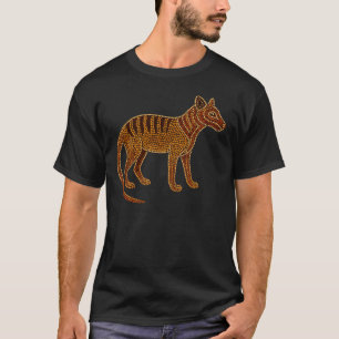Thylacine Spirit – Traditional Aboriginal Dot Pain T-Shirt