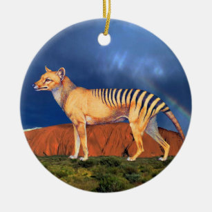 Thylacine (Tasmanian Tiger) Ceramic Ornament