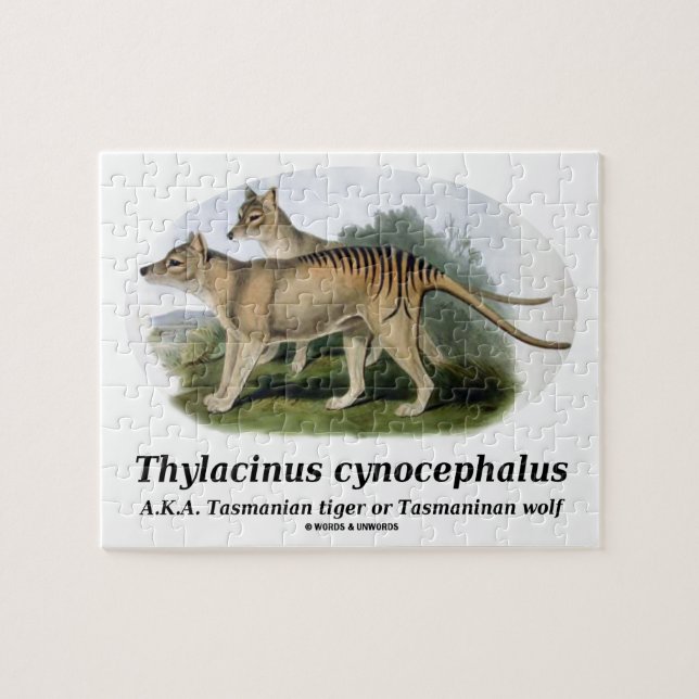 Thylacinus cynocephalus (Tasmanian tiger or wolf) Jigsaw Puzzle (Horizontal)