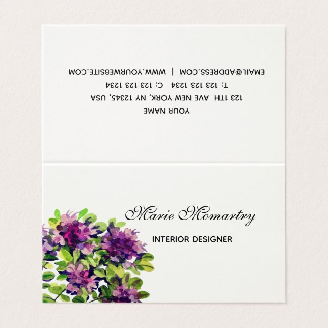 Thyme Business Card (Outside Unfolded)