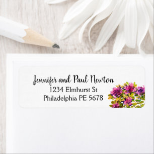 Thyme flower return address label
