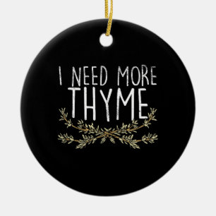 Thyme Herb Plant Ceramic Ornament