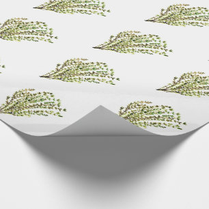 Thyme herbs kitchen watercolor Rustic Green chic Wrapping Paper