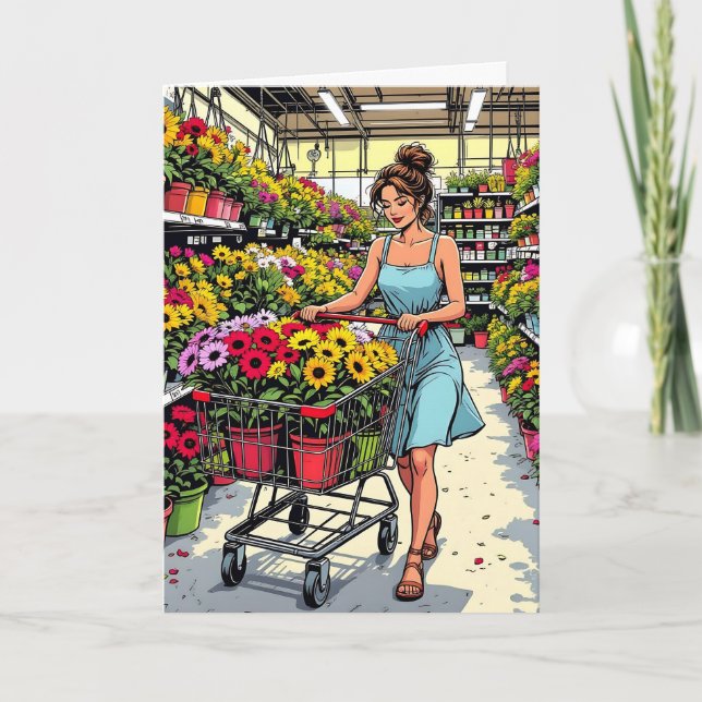 Thyme to Garden | Funny Pun for Friend Card (Front)