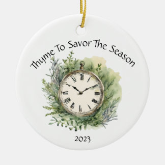 Thyme To Savour The Season, Herb Lover Ornament