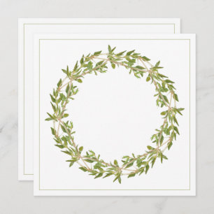THYME WREATH 5.25" Square Flat Card