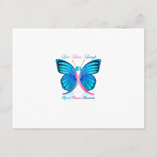Thyroid Butterfly- Live Love Laugh Postcard