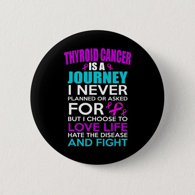 Thyroid Cancer Awareness  6 Cm Round Badge (Front)