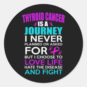 Thyroid Cancer Awareness Classic Round Sticker