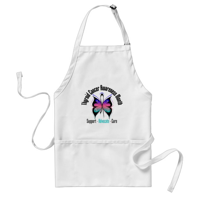 Thyroid Cancer Awareness Month Butterfly v3 Standard Apron (Front)
