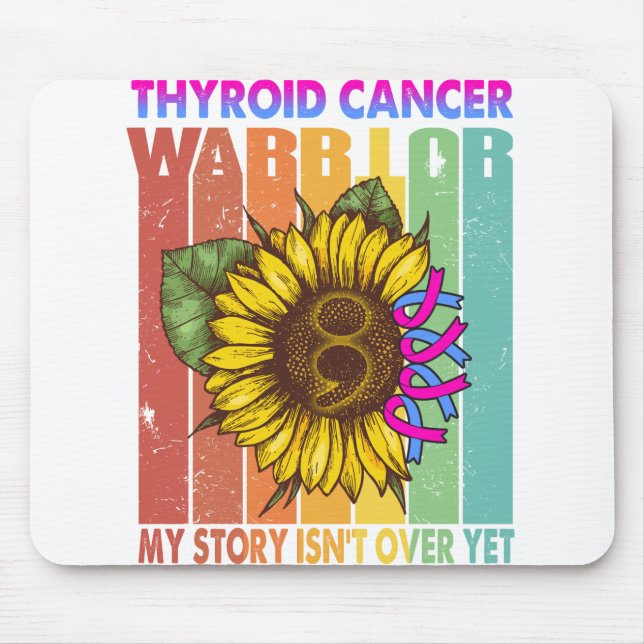 Thyroid Cancer Awareness Month Ribbon Gifts Mouse Pad (Front)