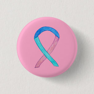Thyroid Cancer Awareness Ribbon Custom Pin Buttons