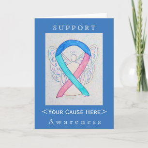 Thyroid Cancer Awareness Ribbon Customised Card