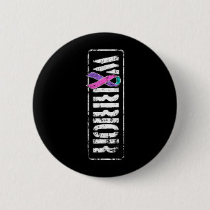 Thyroid Cancer Awareness - Sideways Military 6 Cm Round Badge