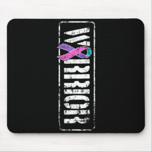 Thyroid Cancer Awareness - Sideways Military Mouse Pad