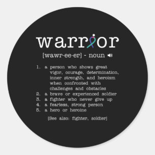 Thyroid Cancer Awareness Supporter Ribbon  Classic Round Sticker