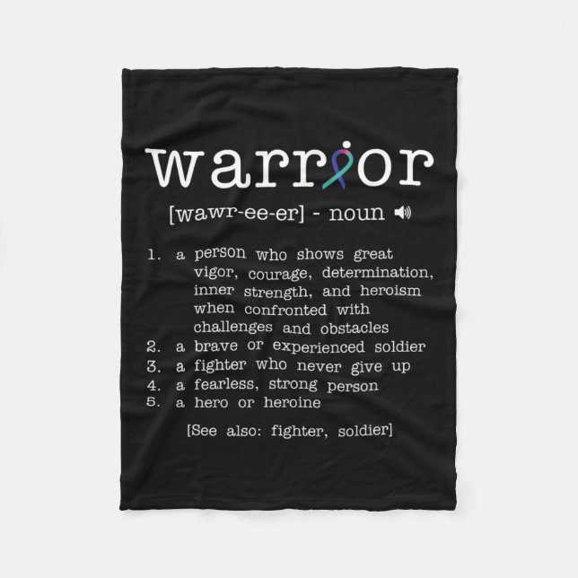 Thyroid Cancer Awareness Supporter Ribbon  Fleece Blanket (Front)