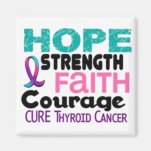 Thyroid Cancer HOPE 3 Magnet (Front)