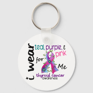 Thyroid Cancer I Wear Ribbon For ME 43 Key Ring