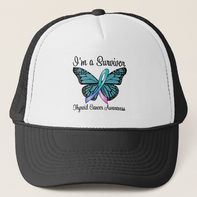 Thyroid Cancer I'm a Survivor Trucker Hat (Front)