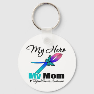 Thyroid Cancer My Hero My Mum Key Ring