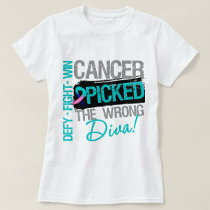 Thyroid Cancer Picked The Wrong Diva T-Shirt