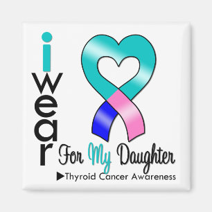 Thyroid Cancer Ribbon For My Daughter Magnet