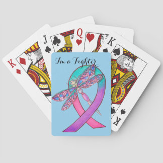 Thyroid Cancer Ribbon Playing Cards