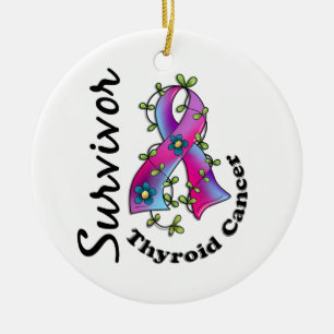 Thyroid Cancer Survivor 15 Ceramic Tree Decoration