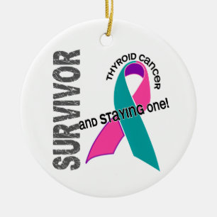 Thyroid Cancer Survivor 1 Ceramic Ornament
